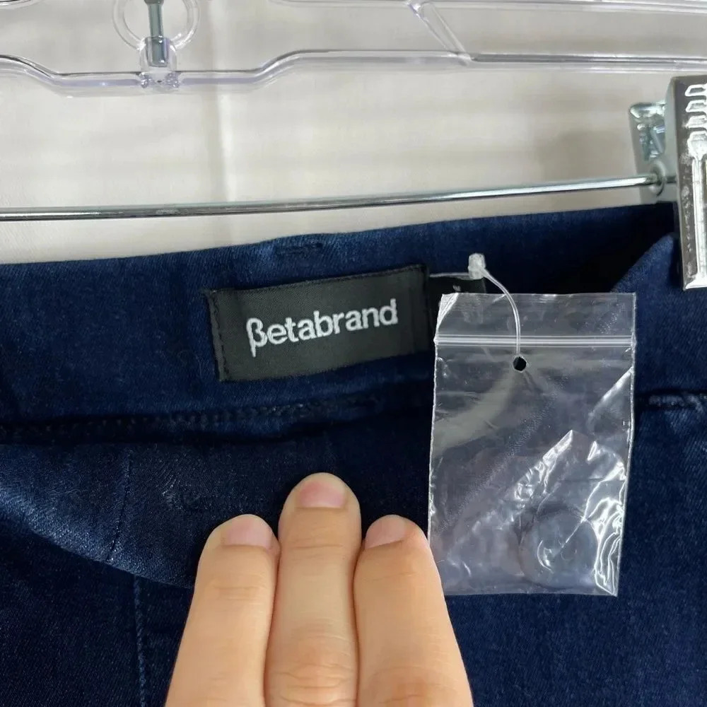 Betabrand Stretch Yoga Denim Pull On Bootcut Jeans - Picture 11 of 12
